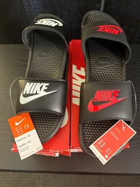 2 Pair of Nike Benassi JDI Slippers